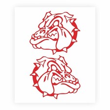 Adesivi Stickers Bulldog Rosso