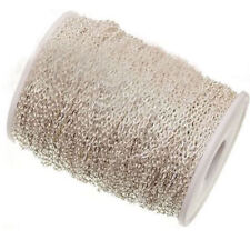 Catena cavo testurizzata croce ferro colore argento ovale 5 m bobina per bracciale N