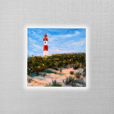 Dipinto olio su tela ORIGINALE | Faro/Paesaggio/Natura | Firmato