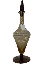 Bottiglia in vetro soffiato Murano fume'