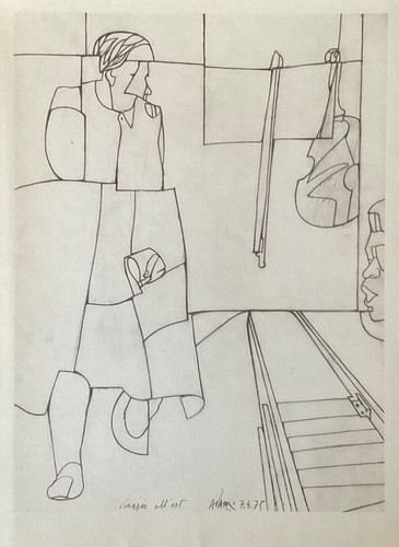Valerio adami 1975 warhol - adami, (warhol