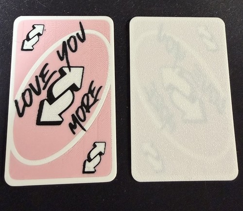 Carta uno reverse stampata - uno, 3d