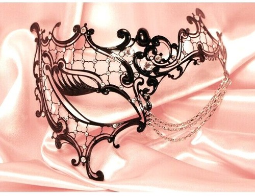 Maschera veneziana metallo con