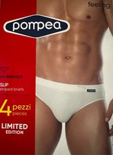 Pack 4 Paia Slip a costine Uomo POMPEA Microfibra Colori Assortiti