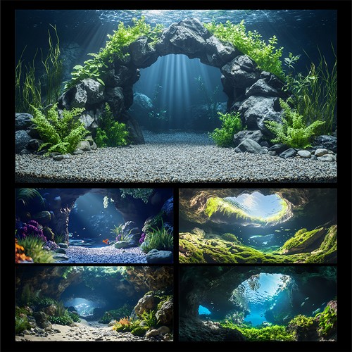 Adesivo sfondo acquario