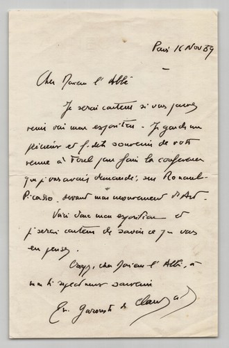 Garouste clauzade lettre - de,