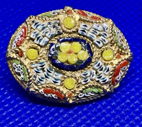 Spilla micro mosaico italiana