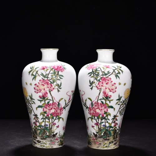 Vaso uccellino fiori - , smaltati