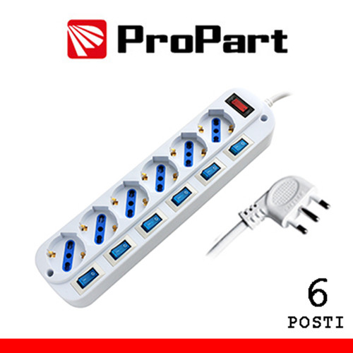 Multipresa posti bipasso con - 6,
