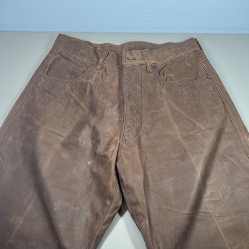 Pantalone pelle marrone