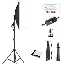 Softbox Kit Di Illuminazione Fotografica, treppiede lampada E27.