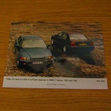 BMW 7 Series E38 735i 3.5 Red 740i 4.4 V8 Green Brochure Press Photo c.1996