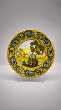 83780 Piatto decorativo in ceramica Castelli, dipinto a mano