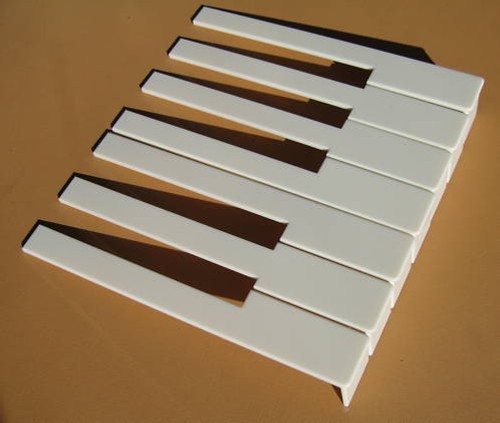 Piano key tops with fronts - with,