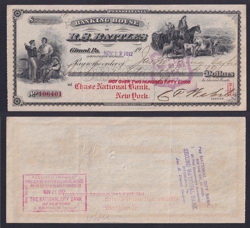 Assegno usa 1912 banking - usa, –