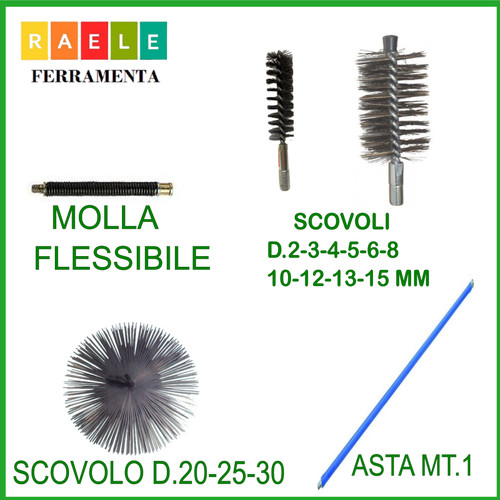 Scovolo spazzola per - spazzola, canna