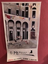 Orneore Metelli arte naif pittura poster vintage Spoleto Italia 1973