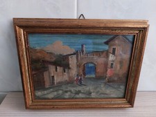 ANTICO DIPINTO OLIO SU RAME QUADRO ROMA SPARITA MATTEI TESTACCIO CERTIFICATO