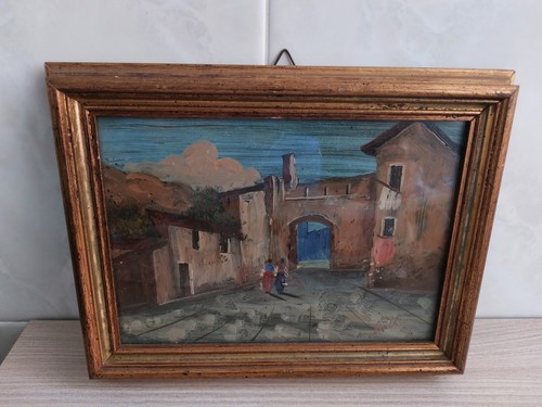 Antico dipinto olio - antico,