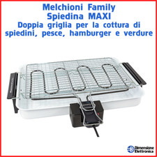 Griglia Elettrica Bistecchiera Barbecue Grande Melchioni Family Spiedina Maxi