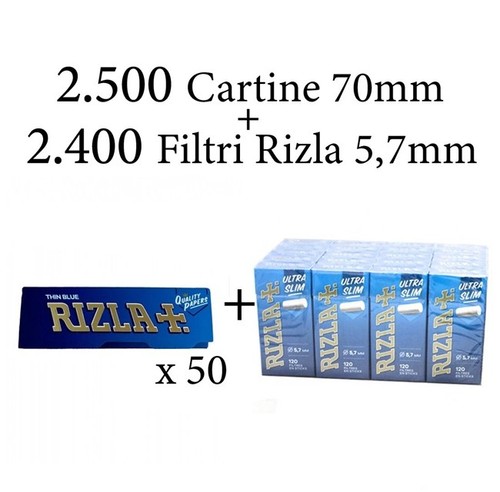 Cartine rizla blu 70mm - cartine,