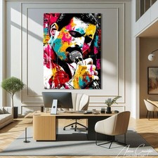 Freddie Mercury Wall Art con cornice stampa pop art colorata musica decorazione casa parete ar