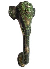 Maniglia porta porta Almirah ottone fatto a mano stile antico vintage a forma di elefante