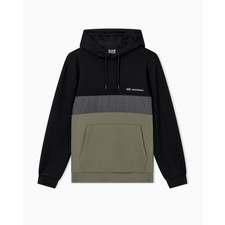EA7 Emporio Armani Felpa con cappuccio Athletic Colour Block da uomo