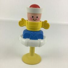 Fisher Price Sailor Baby Sonaglio Aspirazione Seggiolone Cigolio Giocattolo Vintage 1984