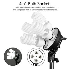 B-Andoer Studio Kit di illuminazione fotografica con 2 * softbox / 2 * presa lampadina 4 in 1 / 8 *