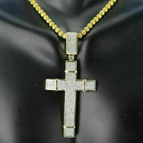 Ciondolo uomo croce - , diamante