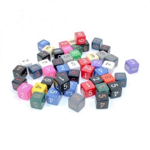 Set dadi opaco cubo d6 - set, di