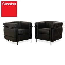 Cassina LC 2 Leder 2x Sessel