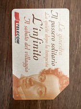 SCHEDA TELEFONICA TELECOM GIACOMO LEOPARDI BICENTENARIO 1998 REGIONE MARCHE