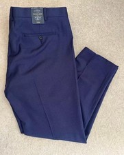 PANTALONE SARTORIALE UOMO M&S SARTORIALE BLU SCURO PURA LANA SARTORIALE vita 42” gamba 29”