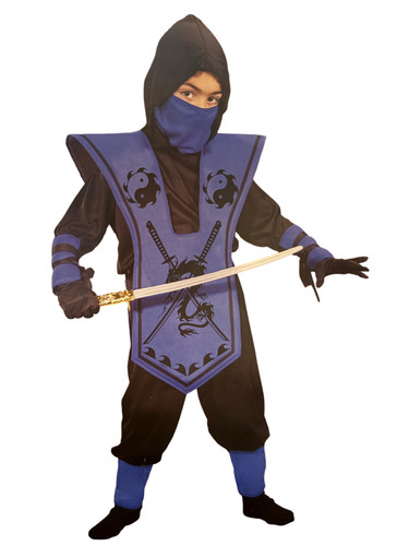 Costume ninja completo blu - costume,