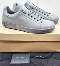 Sneakers Dolce Gabbana Portofino uomo pelle grafite EU45 US12 $695
