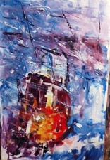 olio su tela arco di trionfo a