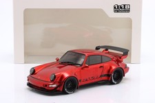 Porsche 911 (964) RWB Rauh-Welt Bodykit rosso metallizzato 1:18 Solido