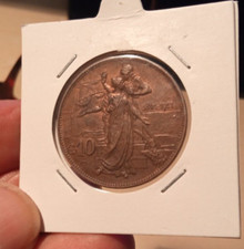 10 CENTESIMI 1911 CINQUANTENARIO RAME VITTORIO E. III MONETA QUASI FDC