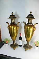 COPPIA antichi vasi XL metallo