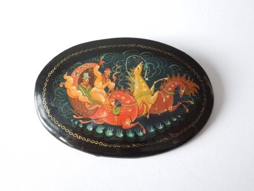 Spilla vintage pittura - vintage, in