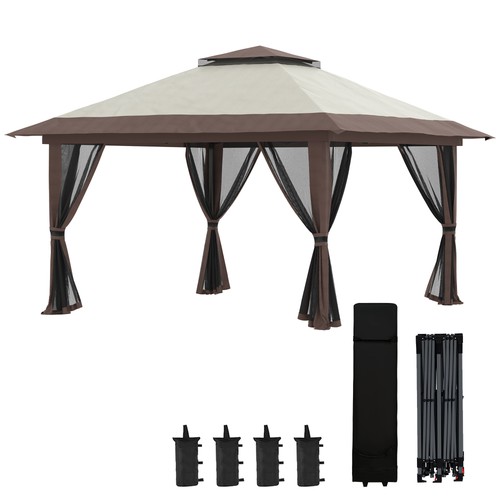 Outsunny gazebo pieghevole 4x4 - outsunny,