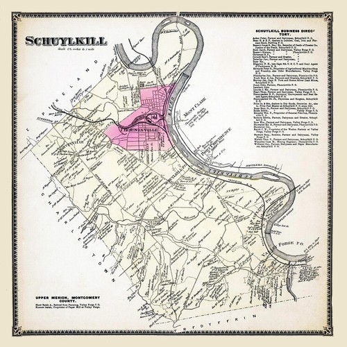 1873 map schuylkill - map,