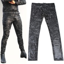 Pantaloni Skinny Slim In Pelle