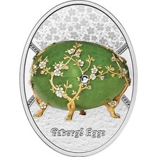 Moneta Argento 16,81g 2024 Fiore di Melo Uovo Faberge Uova