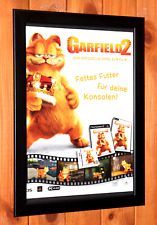 Garfield A Tail of Two Kitties PS2 Nintendo DS raro piccolo poster pagina pubblicitaria incorniciata