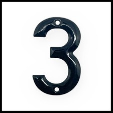 1950ca * Numeri Smaltati in Metallo "Numero 3" (B)