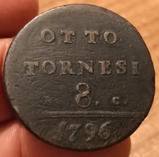 Moneta 8 Tornesi 1796, Regno