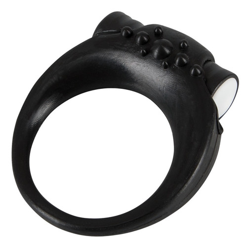 Anello fallico nero - nero, vibrante